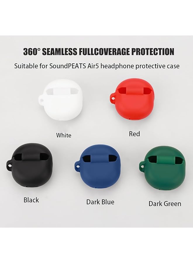 erorex Silicone Case Compatible With Soundpeats Air5 Protective Cover For Headphones Blue - Image 4