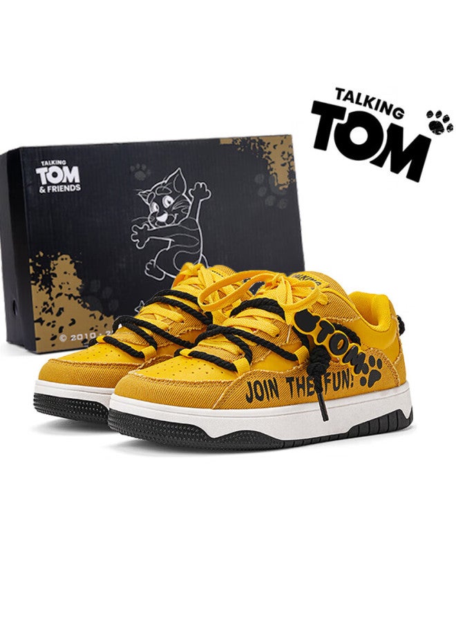 Talking Tom Uni High-value Daily Bread Shoes Thick-soled Commuting Casual Trendy Shoes Electric Mother Yellow Size 43 - Image 1