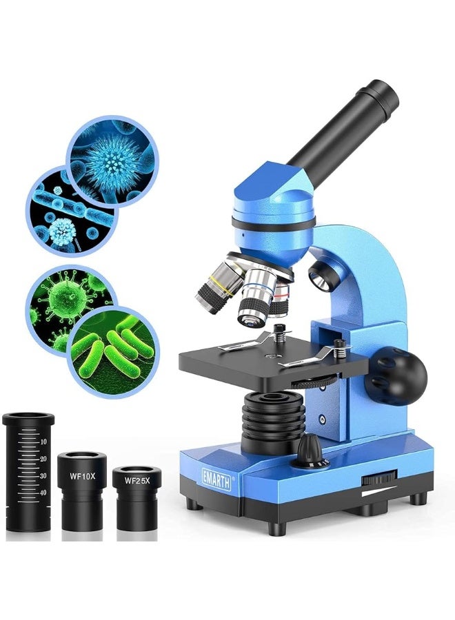 Emarth ميكروسكوب للأطفال للمبتدئين، 40X-1000X ميكروسكوبات مركبة مع 52 قطعة من الأدوات التعليمية - Image 5