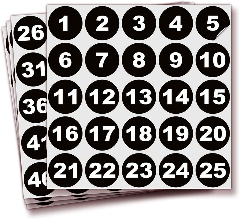 iSYFIX Black Consecutive Number Stickers – 1 to 100, 1.5-inch, 1 set – Vinyl Self Adhesive Premium Decal, Ideal for Inventory, Storage, Organizing, Boxes, Bins, Toolbox, Lockers & More, Indoor/Outdoor - Image 1