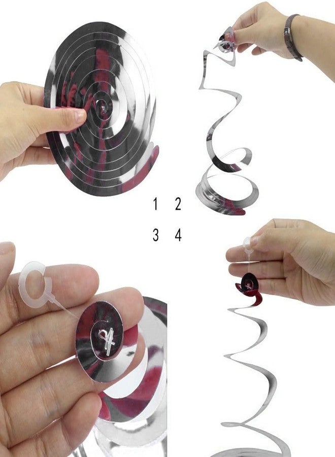 Aimto زينة عيد ميلاد Aimto Black 21 Party Swirl - زينة معلقة على السقف من رقائق معدنية لحفلات عيد الميلاد الحادي والعشرين والذكرى السنوية الحادية والعشرين - عبوة من 20 قطعة - Image 2