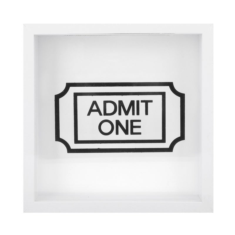 Ticket Shadow Box: Durable Board Construction - Compact Spacious Design Ticket Frame for Home Office Travel Memento Storage - Image 1