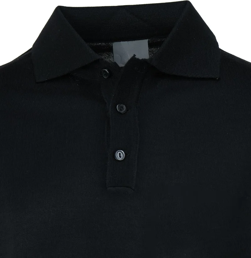 اوبلاند Men's Woolen Woven Sweater Pocketless Polo Collar Solid Color Classic Model Comfortable Cut Full Pattern
