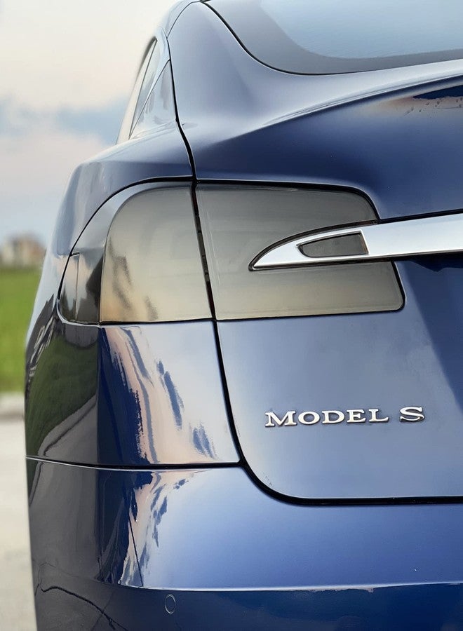 SlickMod PreCut Vinyl Smoke Tint for 2012-2021 Tesla Model S Tail Light & Reflector (1. Full Taillight, 20% Dark Smoke) - Image 4