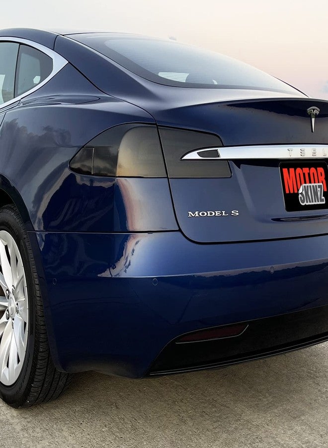 SlickMod PreCut Vinyl Smoke Tint for 2012-2021 Tesla Model S Tail Light & Reflector (1. Full Taillight, 20% Dark Smoke) - Image 5
