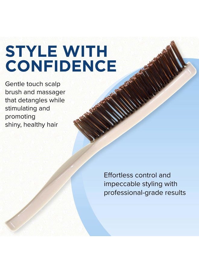 Giorgio Giorgio Gentle Detangler Brush for Men - Dual Length Bristles for Fine and Thick Hair, Scalp Massager, and Travel Detangling Brush for All Hair Types  - Image 4