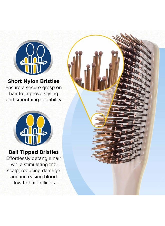 Giorgio Giorgio Gentle Detangler Brush for Men - Dual Length Bristles for Fine and Thick Hair, Scalp Massager, and Travel Detangling Brush for All Hair Types  - Image 3