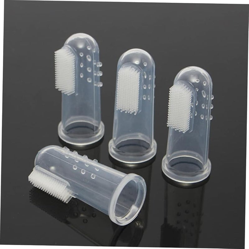 BESPORTBLE 4pcs Pet Finger Toothbrush for Dog Cat Oral Health Gentle Brushing Small to Large Pets - Image 3