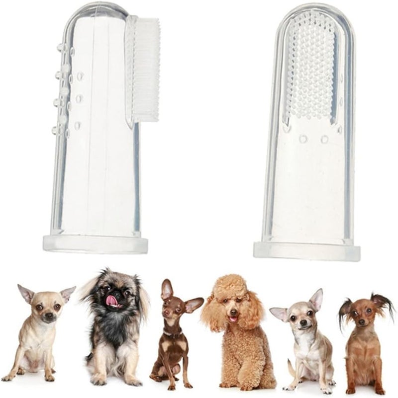 BESPORTBLE 4pcs Pet Finger Toothbrush for Dog Cat Oral Health Gentle Brushing Small to Large Pets - Image 1