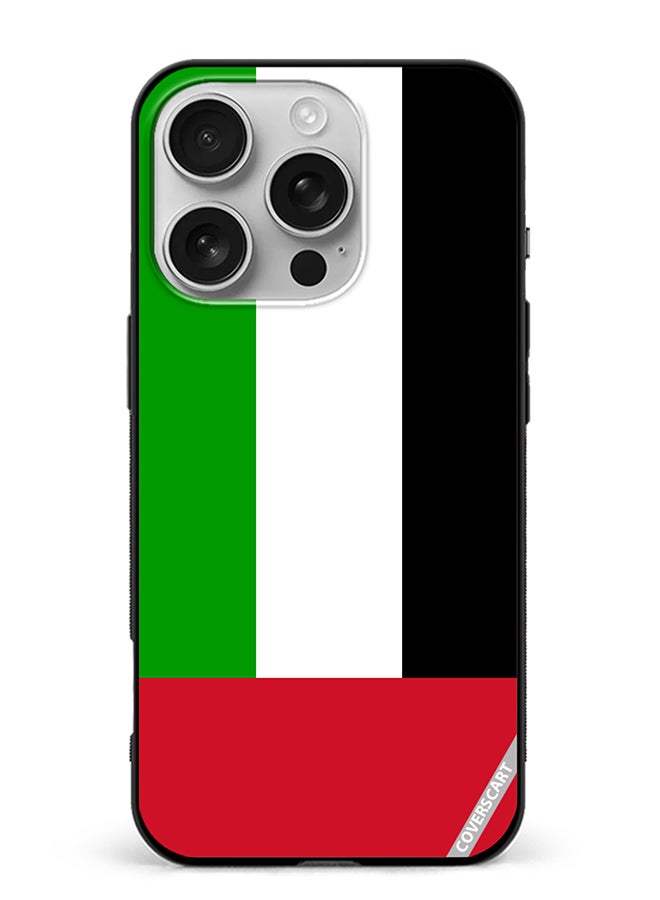 COVERSCART Protective Case Cover For Apple iPhone 16 Pro Uae Flag Design Multicolour