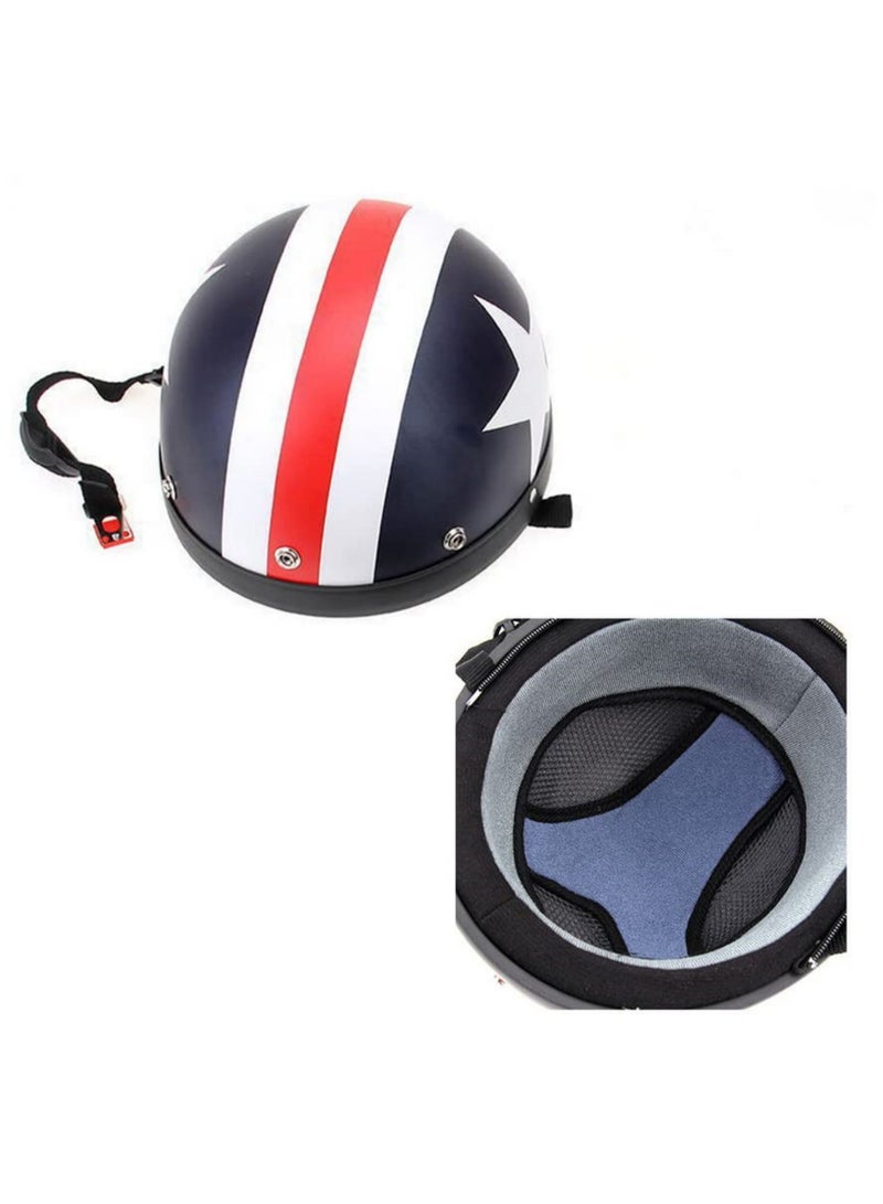 Vintage Motorcycle Half Helmet Open Face Retro Moto Casco with Goggles Classic Biker Capacetes Motociclistas Adult Cruiser Half Helmet - Image 3