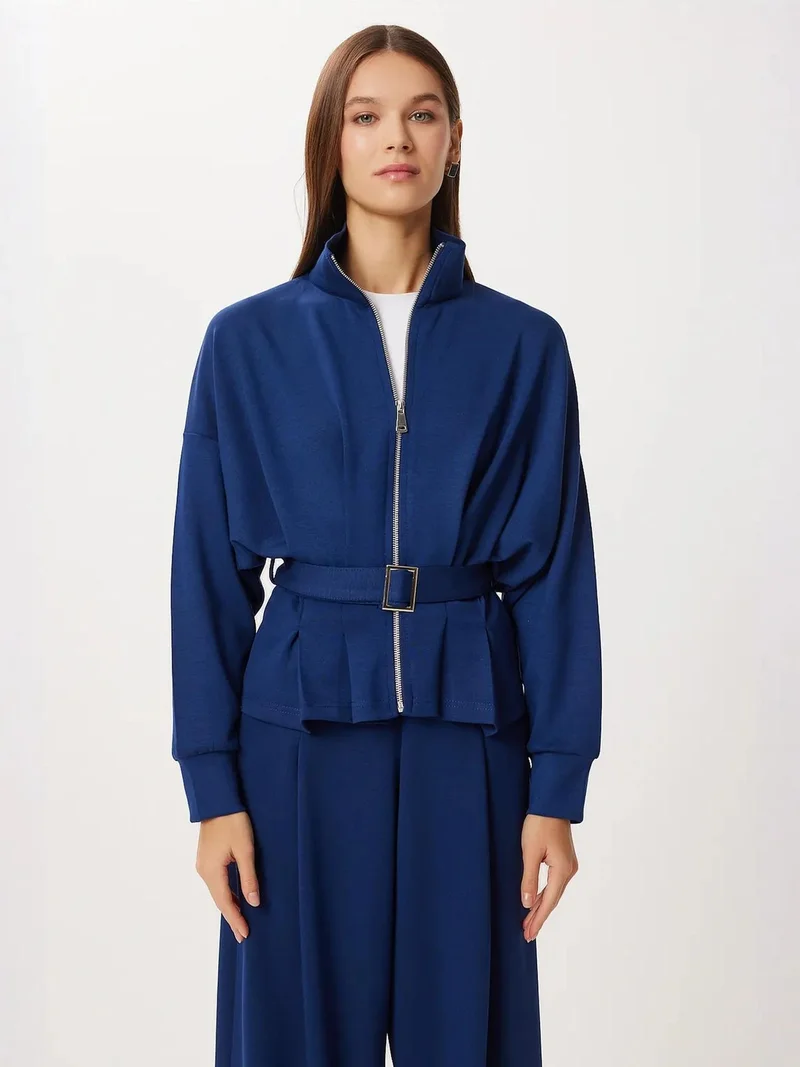 إسطنبول الساحرة ISTANBUL Belted Jacket &  Wide Leg Pants Two-Piece Coord Set