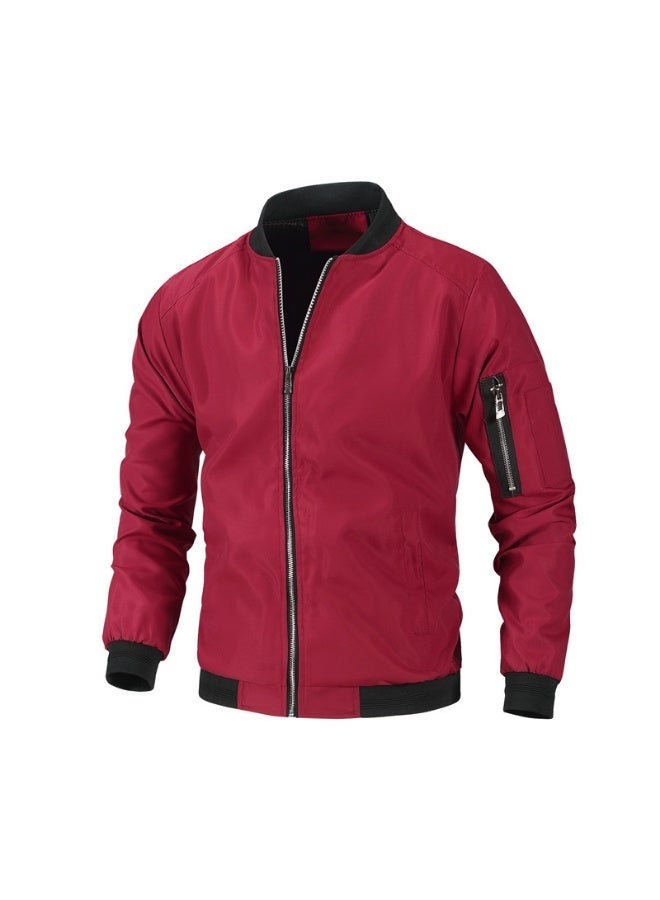 جاكيت بومبر خفيف الوزن للرجال بتصميم Slim Fit - معطف رياضي مريح للارتداء في الأنشطة الرياضية - Image 2