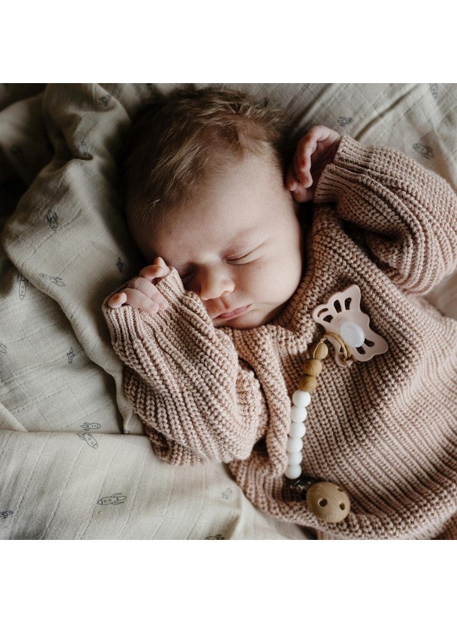 FRIGG مجموعة مصاصات الأطفال الأولى من FRIGG | قلب مزهر 4 قطع | صنع في الدنمارك | خالي من BPA (وردي، 0-6 أشهر) - Image 5