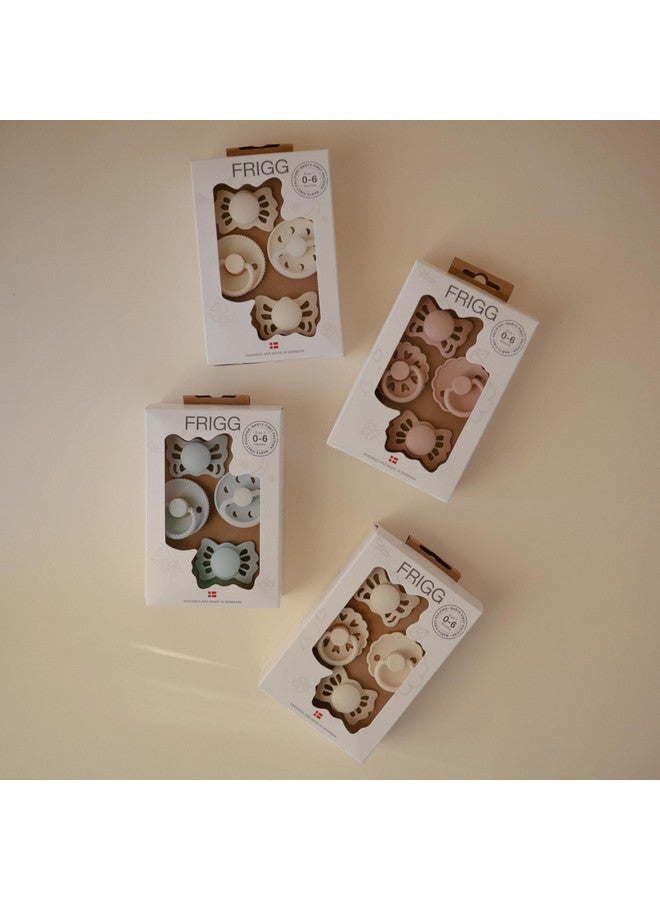 FRIGG مجموعة مصاصات الأطفال الأولى من FRIGG | قلب مزهر 4 قطع | صنع في الدنمارك | خالي من BPA (وردي، 0-6 أشهر) - Image 4