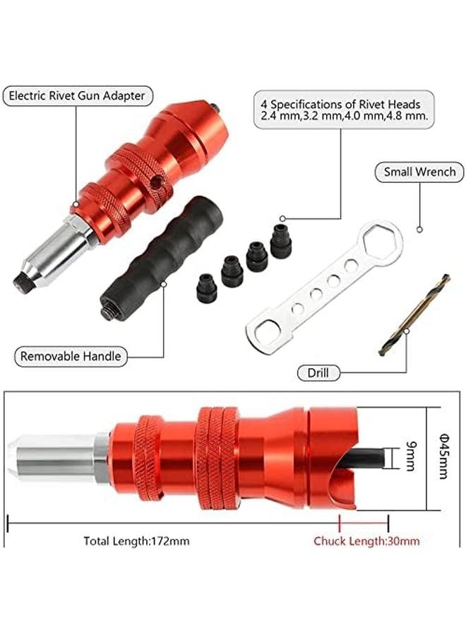 Riveter Adapter With Handle For Cordless Drill Insert Nut Tool Set - Image 3