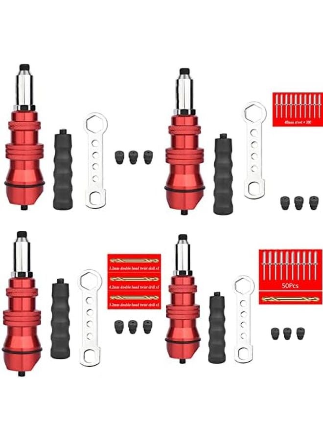 Riveter Adapter With Handle For Cordless Drill Insert Nut Tool Set - Image 4