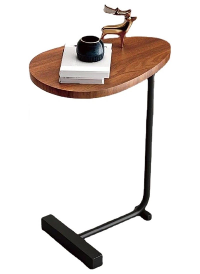 Jorunb - Couch Side Tables That Slide Under, C Shaped End Table For Couch Snack Side Tables C Table Wood Grain Small Bedside Tables For Sofa, Hotel, Living Room, Bedroom - Image 1
