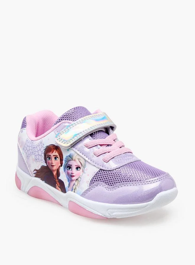 Disney Girls Frozen Print Light-Up Ankle Sneakers