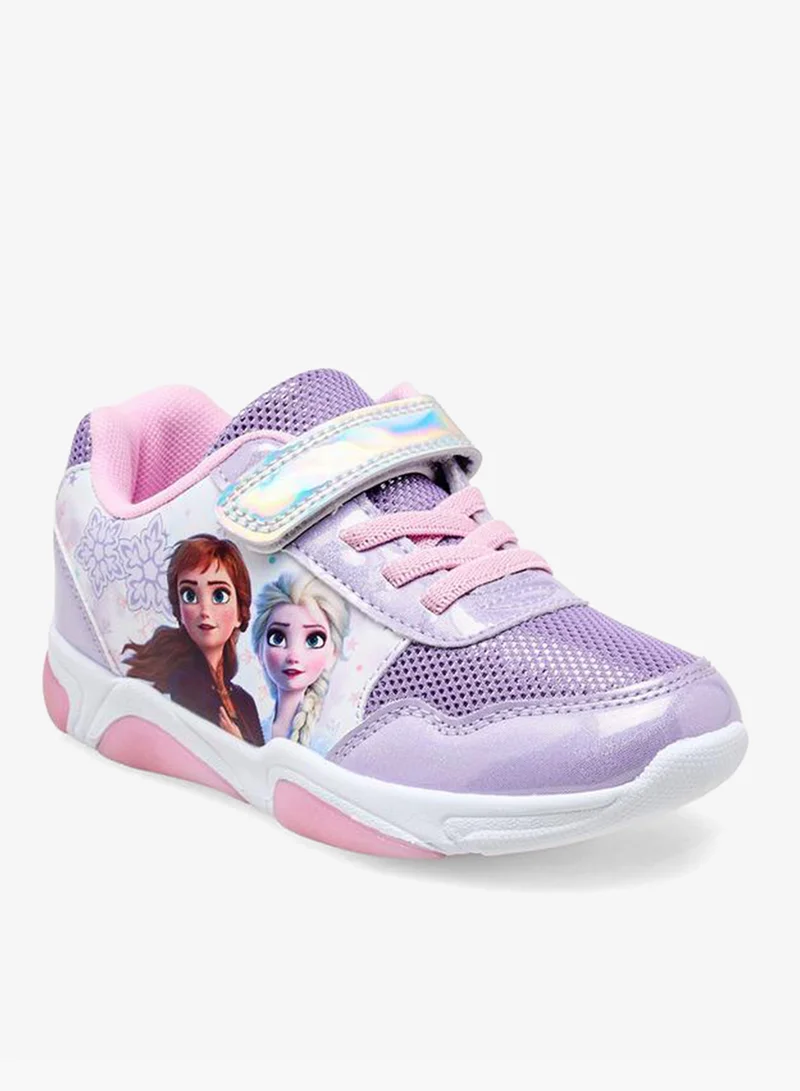 Disney Girls Frozen Print Light-Up Ankle Sneakers