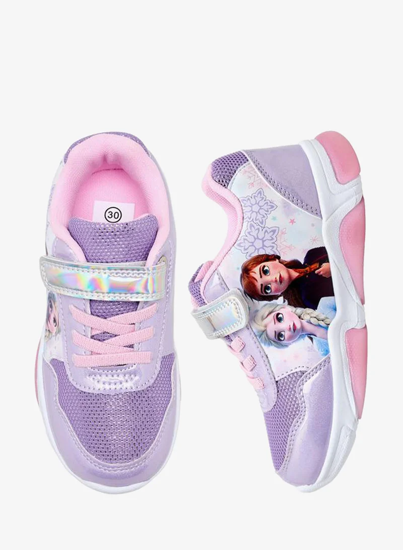Disney Girls Frozen Print Light-Up Ankle Sneakers