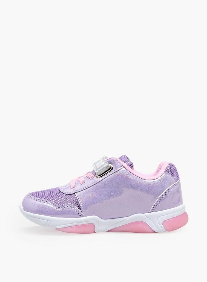 Disney Girls Frozen Print Light-Up Ankle Sneakers - Image 5