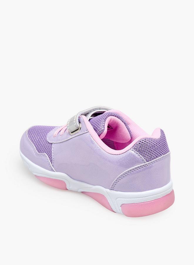 Disney Girls Frozen Print Light-Up Ankle Sneakers - Image 4