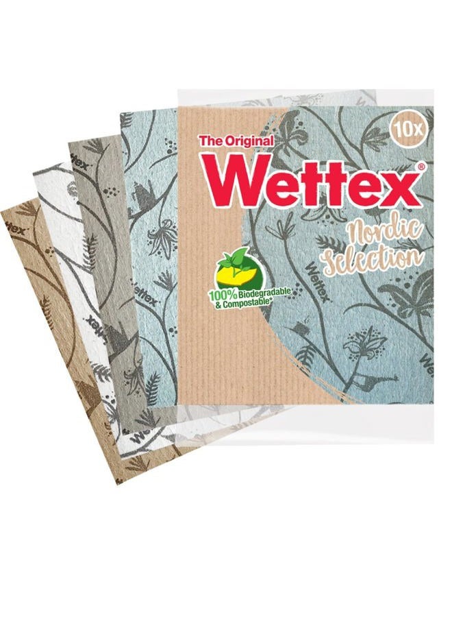 Wettex The Original Swedish Dishcloths for Kitchen 10 Pack Super Absorbent Sponges Kitchen Dishcloth - Replace Paper Towels - Modern Limited Edition - Image 2