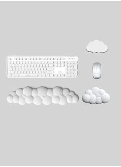 HOOPZOZA Keyboard Wrist Rest Set with Cup Coaster PU Memory Foam Computer mouse wrist rest Soft and Elastic Ergonomic Design for Typing Comfortably for Office Home (Keyboard not Included)  - Image 2