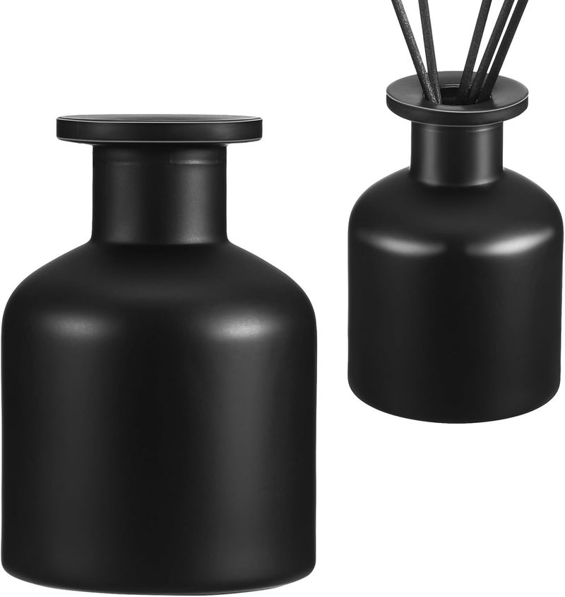HANABASS 2 x Empty Glass Diffuser Bottles 5.07 oz Refillable Aromatherapy Container for Room Fragrance Diffuser Essential Oils DIY Replacement Reed Diffuser Set - Image 1