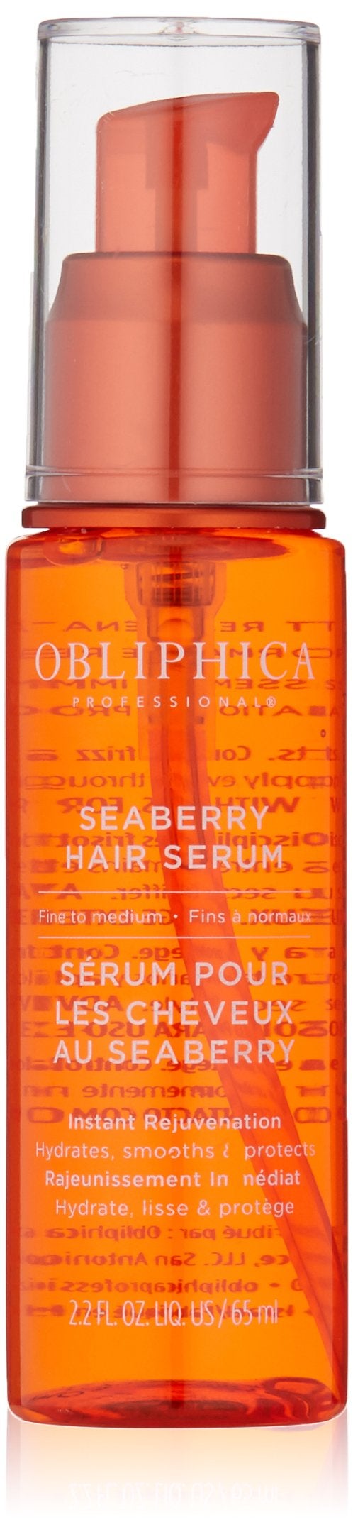 Obliphica Professional Obliphica Seaberry Leave in Hair Serum for Fine  Medium Hair  Vitamins and Omegas for Frizz Free  Nourished Hair  Hair Serum for Dry Hair and Growth  22 Fl Oz