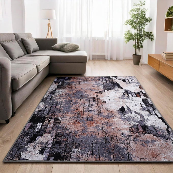 ICE VELVET RUGS FOR LIVING ROOM | (PRINT) CARPET FOR LIVING ROOM DECOR | ANTI SKID BACKING HOME ESSENTIALS | AESTHETIC VINTAGE DECOR CARPET FOR BEDROOM | (4 X 6, D14)
