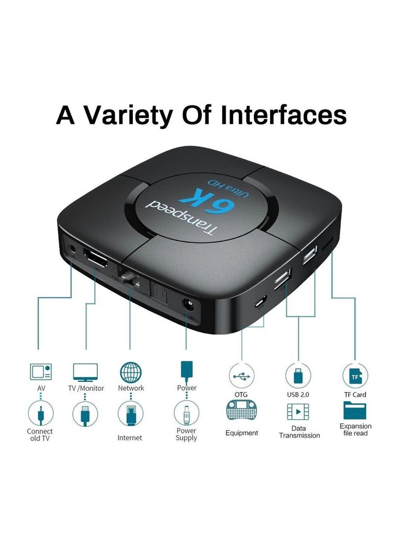Smart Android TV Box Android 12 4GB 32GB 64GB 2.4G/5GHz Wifi Bluetooth Android TV Box 6K HDR Media Player 3D Video Set Top Box