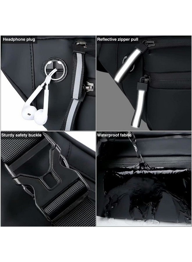 PALAY¬Æ Waist Bag for Men Women with Adjustable Strap, Waterproof Chest Bag Large Fanny Pack Bum Bag for Hiking Travel Camping Running Sports Outdoors - Image 4