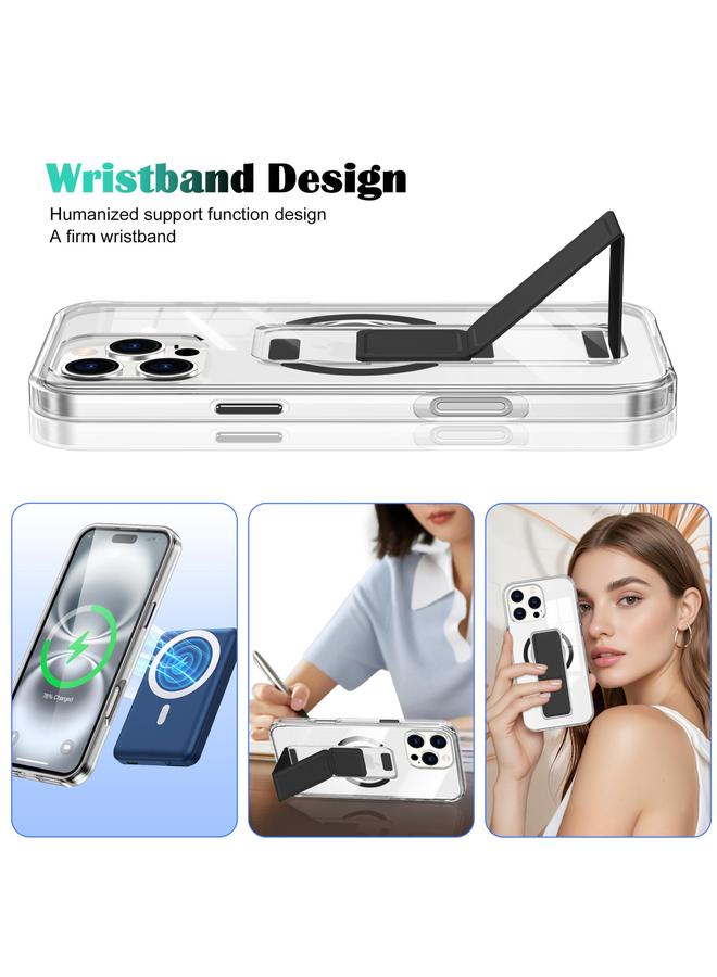 erorex Case For iPhone 13 Pro Clear Wristband Holder MagSafe Phone Case - Image 2