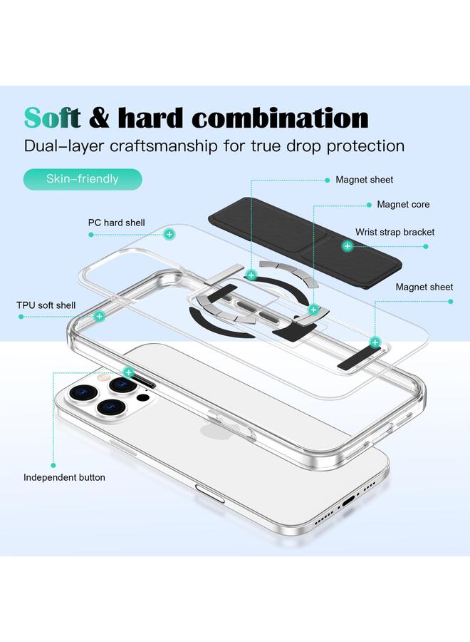 erorex Case For iPhone 13 Pro Clear Wristband Holder MagSafe Phone Case - Image 4