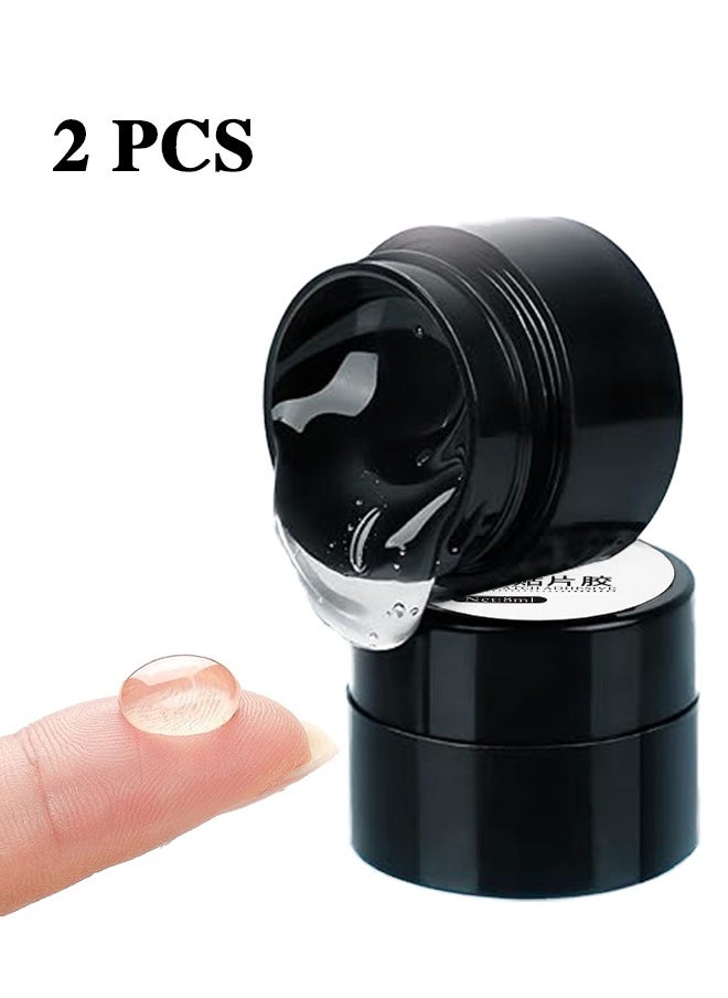 Realfrog 2PCS Solid Nail Glue Gel for Press On Nails, Acrylic Fake Nails 3D PVC Candy Soft Polish, for Nail Strengthening DIY Nail Art Home Salon Use  - Image 2