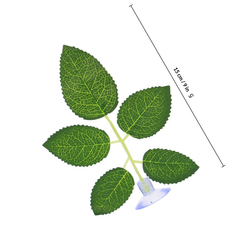 6pcs Artificial Aquarium Plants Plastic Leaves Betta Fish Resting Pads Tank Decor - Image 3