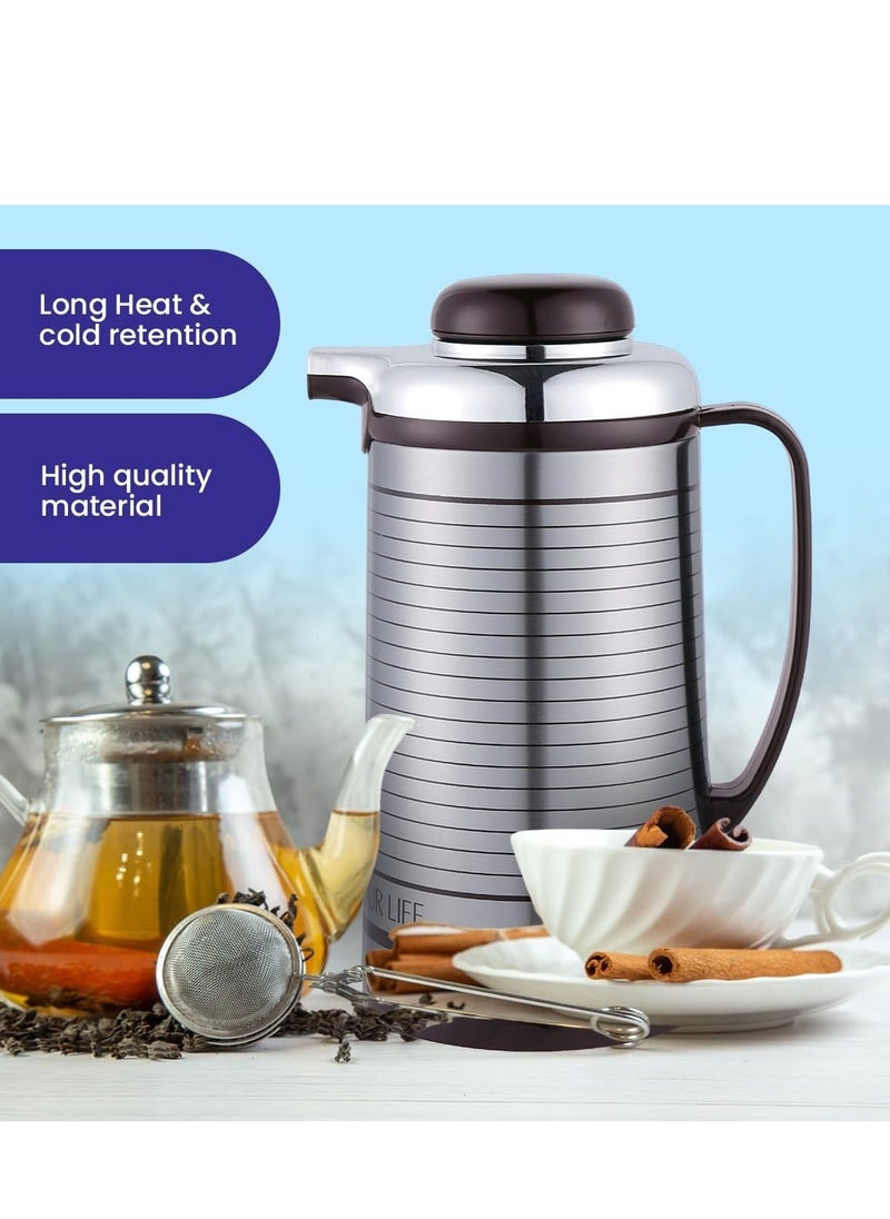 lynx Vacuum Flask – 1.3L Large Capacity, Long-Lasting Heat & Cold Retention, Multi-Walled Stainless Steel, Spill-Proof Screw Lid, Ergonomic Handle, Lightweight & Durable, Ideal for Travel, Office, and Outdoor Use, LY-1103  - Image 3