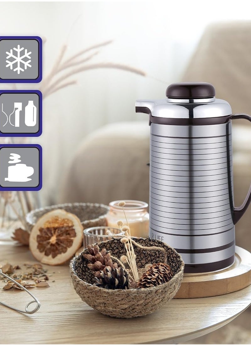 lynx Vacuum Flask – 1.3L Large Capacity, Long-Lasting Heat & Cold Retention, Multi-Walled Stainless Steel, Spill-Proof Screw Lid, Ergonomic Handle, Lightweight & Durable, Ideal for Travel, Office, and Outdoor Use, LY-1103  - Image 4