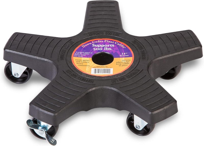 Bosmere Down Under Plant Caddie Heavy Duty Plant Stand with Wheels 500 lb Capacity 14Inch Charcoal - Image 1