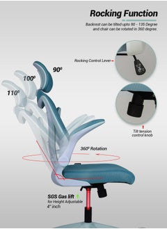 DROGO premium Ergonomic Office Chair for Work from Home, High Back Computer Chair with Mesh, Flip-up Armrest, Recline, Adjustable Seat & Lumbar Support Mesh Chair for Office - pzsku/Z441F5E8358D48381D0DBZ/45/_/1703065822/ca1bc231-16d1-429a-816f-0103f1e72945