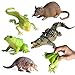 SCAHOW 5PCS Soft Rubber Squishy Toys TPR Super Stretch Animal Toys for Kids Rubber Animal Figures Set with Frog Tadpole Crocodile Rat Pangolin - Image 2