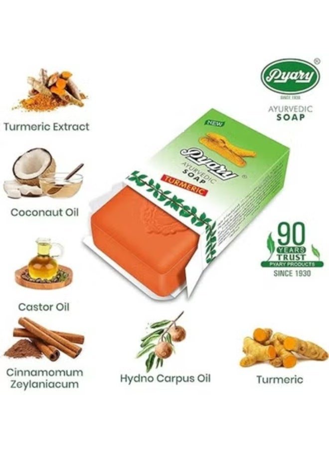 Pyary 8 Pcs Pyary Natural Turmeric Soap Bars 75g – Skin brightening, purifying, and anti-acne - Image 5