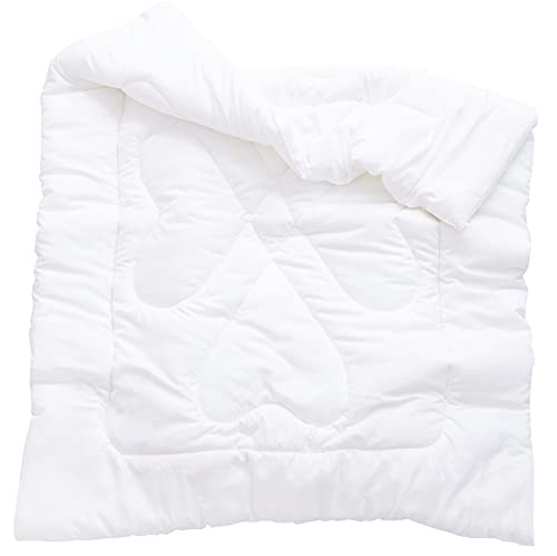 J-pinno Down Alternative Comforter Crib Quilt Toddler White Blanket Lightweight Duvet Insert Machine Washable 47" X 59" - Image 4