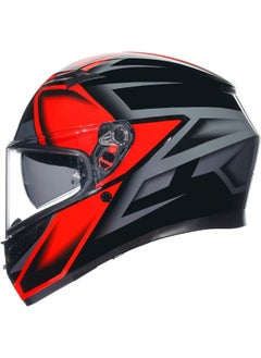 AGV K3 Full Face Ece 22.06 Motorcycle Helmet - Compound, Black / Red  - Image 4