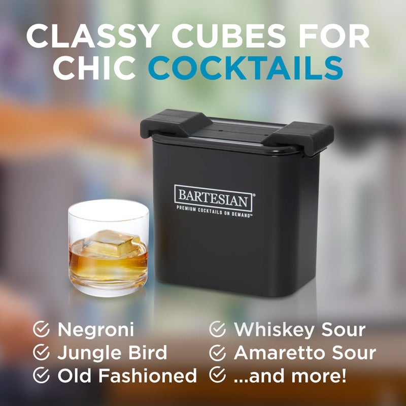 Bartesian Clear Ice Maker Mold - Compact Cube Icemaker Tray for Cocktail and Whiskey Glasses - Professional Home Bar Mixology Large Craft Slow Melting Ice Molds for Chilled Cocktails - Image 2