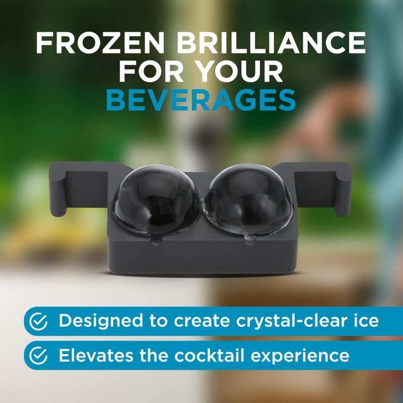 Bartesian Clear Ice Maker Mold - Compact Cube Icemaker Tray for Cocktail and Whiskey Glasses - Professional Home Bar Mixology Large Craft Slow Melting Ice Molds for Chilled Cocktails - Image 4
