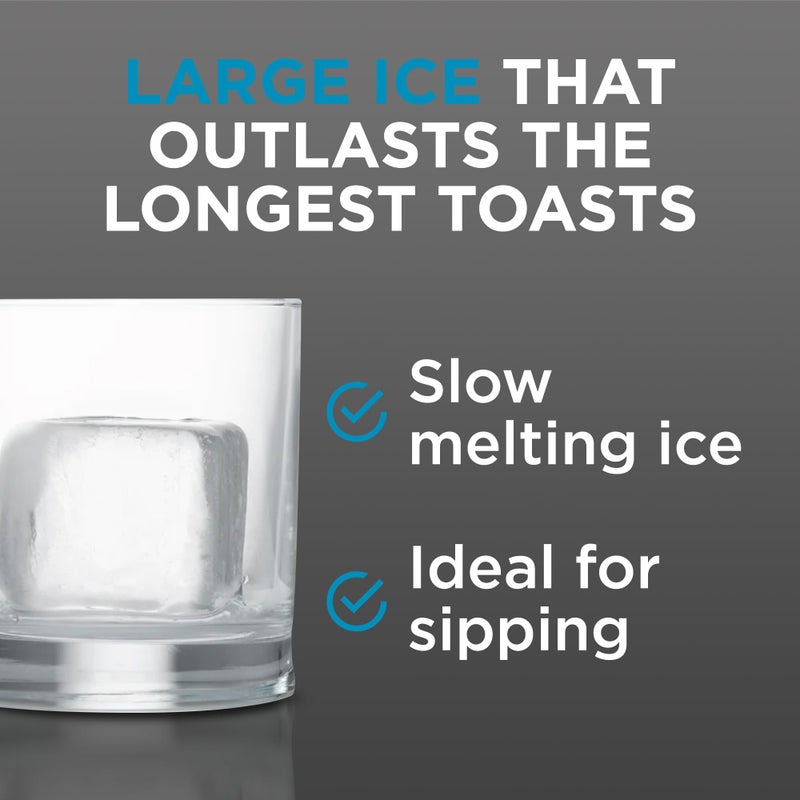 Bartesian Clear Ice Maker Mold - Compact Cube Icemaker Tray for Cocktail and Whiskey Glasses - Professional Home Bar Mixology Large Craft Slow Melting Ice Molds for Chilled Cocktails - Image 3