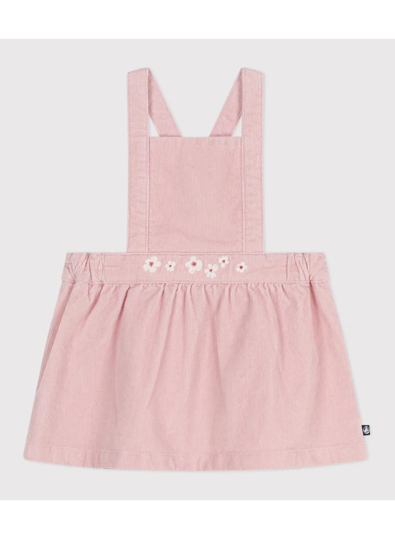 بيتي باتو فستان أطفال مخمل مطرز بالزهور على الخصر